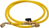 Желтый напорный шланг с шаровым краном для хладагентов R410A, R32 Rothenberger Plus 5/16 SAE