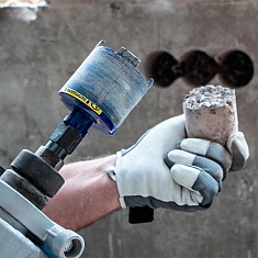 Эксплуатация коронки по бетону для розеток Distar CACC-W T-Бетон Magnet 72 мм