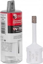 Комплектация алмазного сверла вакуумного спекания Diam Extra Line V-Tech M14 6 мм