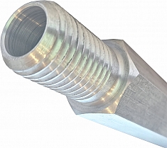 Наружная резьба шестигранного алюминиевого удлинителя для алмазной коронки Kern 1 1/4 UNC, 300 мм Наружная резьба шестигранного алюминиевого удлинителя для алмазной коронки Kern 1 1/4 UNC, 300 мм