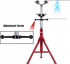 Регулировка высоты V-образных двухроликовых складных регулируемых опор для труб Remmers Atlant 1/8-12