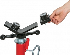 Установка насадок V-образной двухроликовой складной регулируемой опоры для труб Remmers Atlant 1/8-12